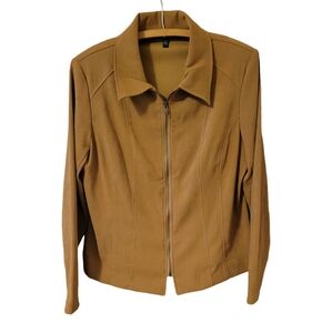 NWOT Harvé Benard Camel Zipper Jacket